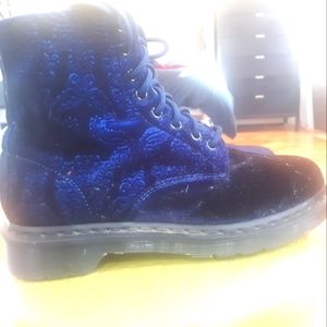 Dr. Martens size 8 womens. Navy blue velvet